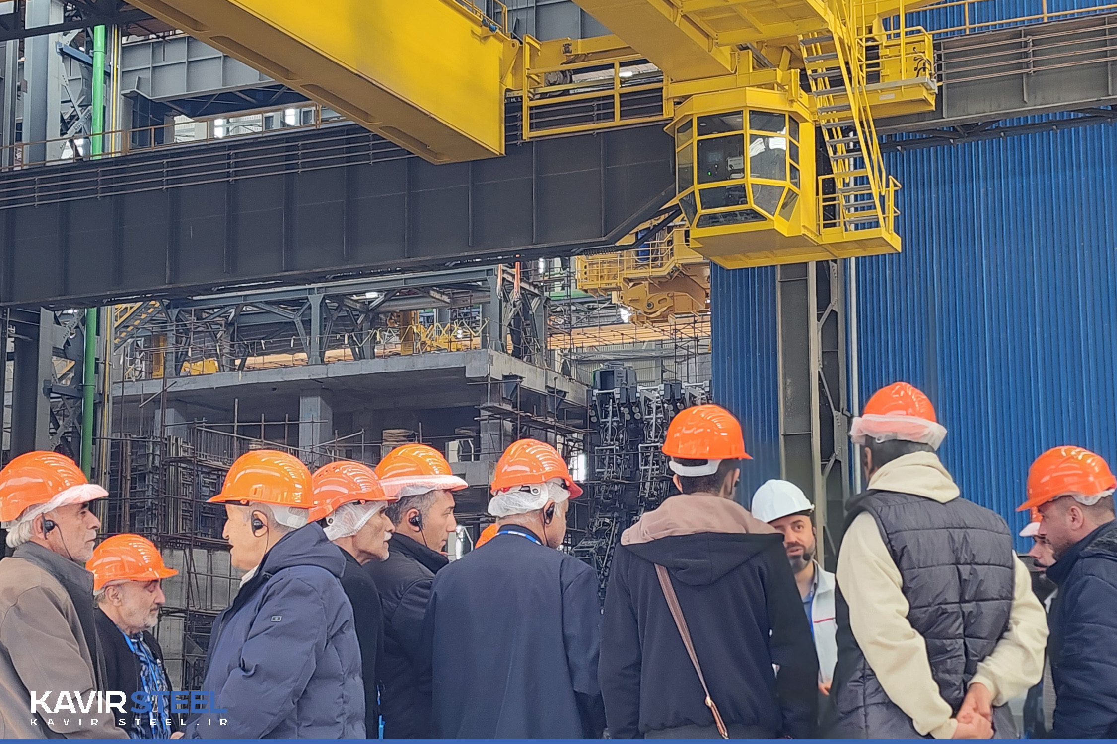بازدید جمعی از سهامداران از روند پیشرفت پروژه‌های توسعه فولاد کویر