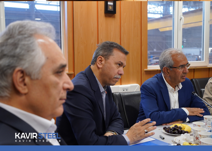 بازدید جمعی از مدیران ارشد بانک ملت از مجتمع فولاد کویر