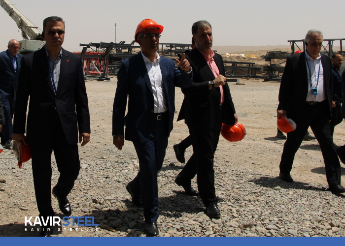 بازدید جمعی از مدیران ارشد بانک ملت از مجتمع فولاد کویر